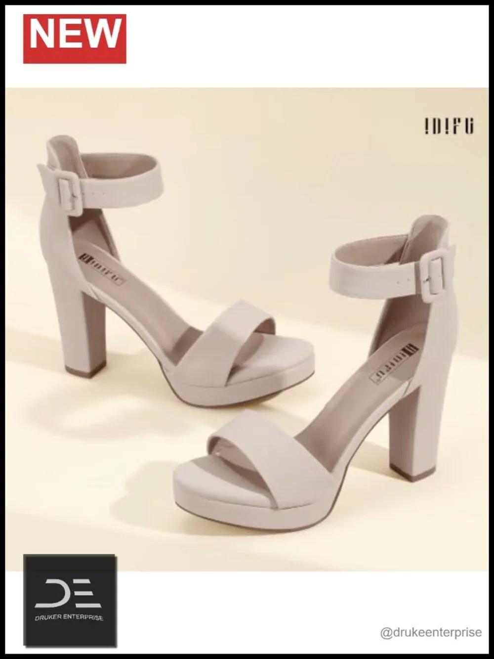 Chunky Block Heel Platform Sandals Ankle Strap Women's
